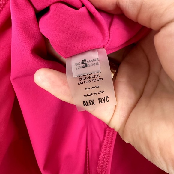 NEW Alix NYC Herrick U-Neck Bodysuit in Cerise Size Small - Picture 7 of 7